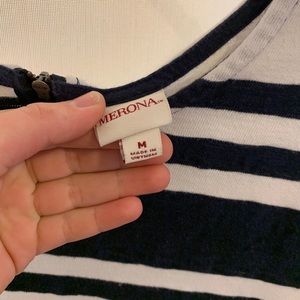 Blue and white striped shirt